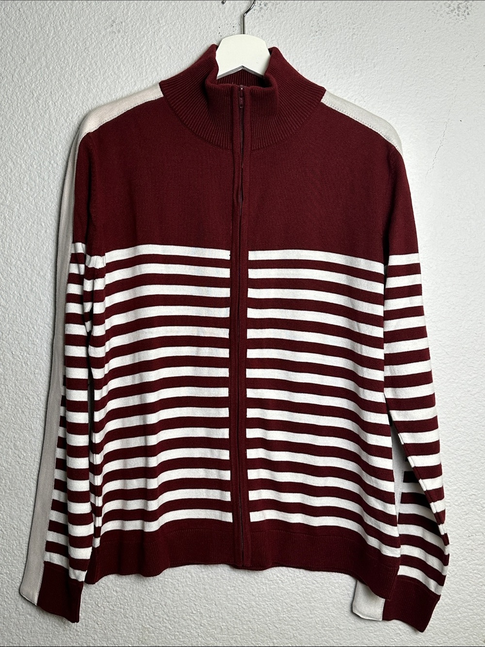 NEW Texas A&M Aggies Striped Sport Cardigan Maroon Womens XL Emerson Street